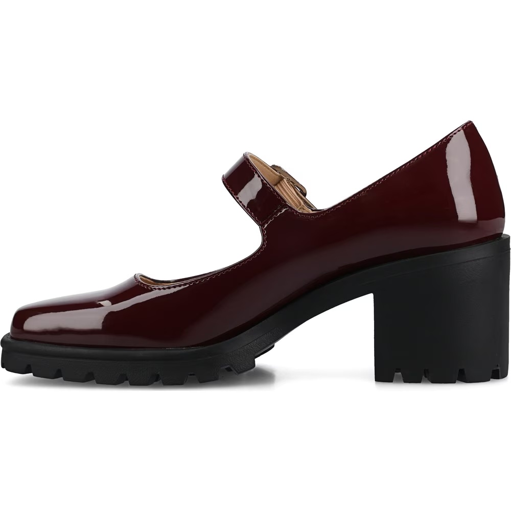 Туфли-Лодочки Gladys на блочном каблуке Journee, цвет oxblood — фото 4