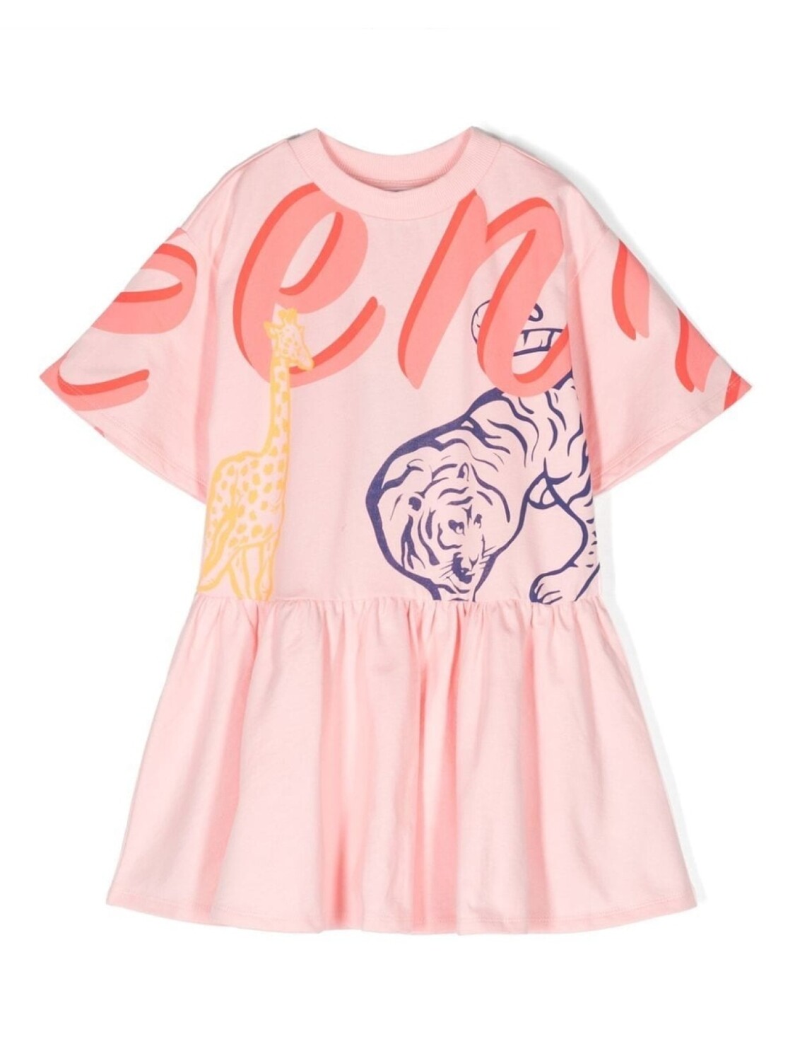 

Kenzo Kids платье с графичным принтом, розовый