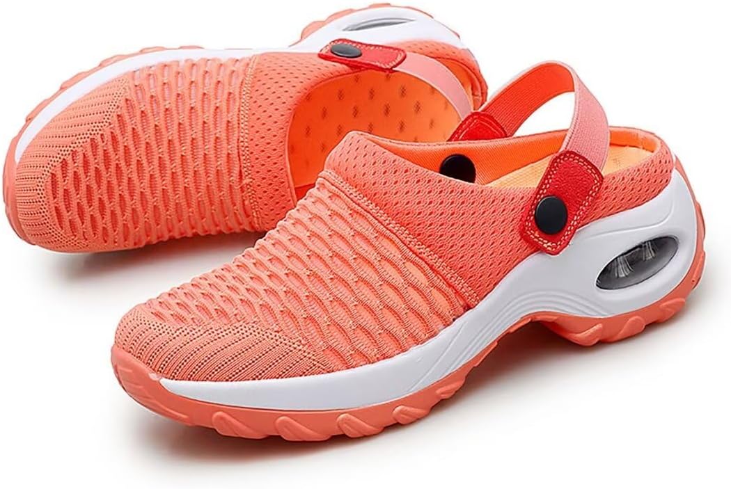 

Унисекс ортопедические сабо с воздушной подушкой для взрослых, снижающие нагрузку на спину и колени, сабо для всех типов поверхности, дорожная обувь, прогулочные тапочки, сандалии Generic, оранжевый
