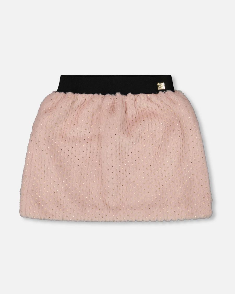 

Детская юбка из искусственного меха, розовая Deux par Deux, Dusty pink