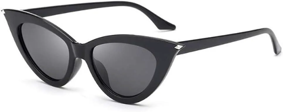 

Ретро-солнцезащитные очки треугольной формы, узкие солнцезащитные очки «кошачий глаз» для женщин, защитные очки Clout, пластиковая оправа Weloveushop, Gray