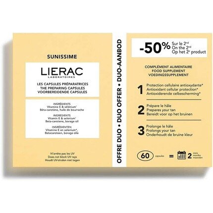 

Lierac Капсулы Sunissime Подготовка Duo 30 капсул