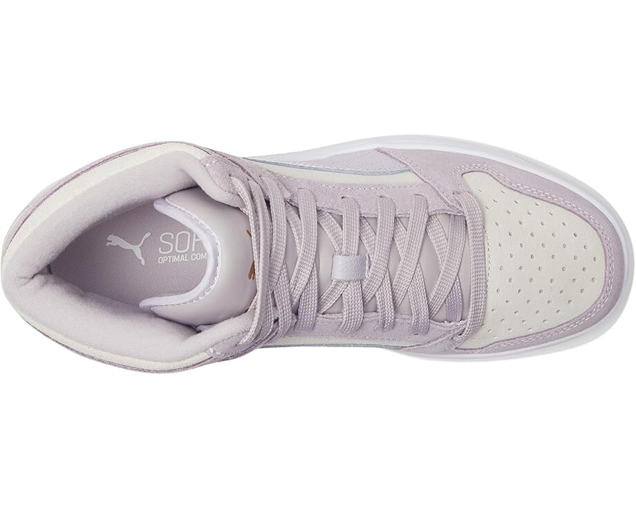 Кроссовки PUMA Rebound Layup Stone, цвет Feather Gray/Marble/Puma Team Gold — фото 2