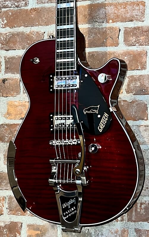 

Электрогитара Gretsch Guitars G6134TFM-NH Nigel Hendroff Signature Penguin Electric Guitar Dark Cherry Metallic Flame , Support Indie Music Shops !