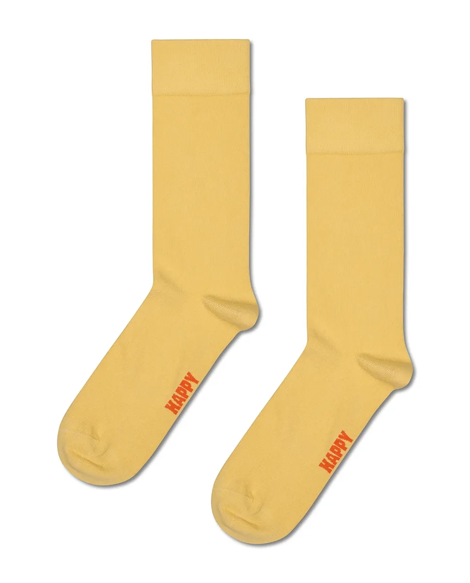 

Однотонные желтые носки из органического хлопка Happy Socks