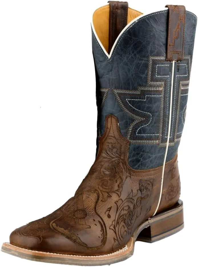 Мужские ковбойские сапоги Tin Haul Western Guitar Man коричневые 14-020-0077-0533 BR, коричневый