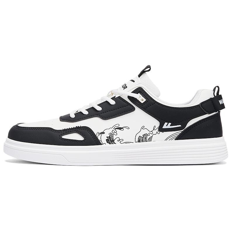 

Кроссовки WARRIOR Skateboarding Shoes Men Low-top White, черный/белый