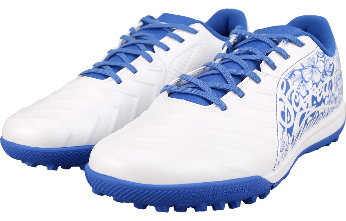 Детские футбольные бутсы Kids Low-top Blue And White Porcelain Lining Young, белый — фото 3
