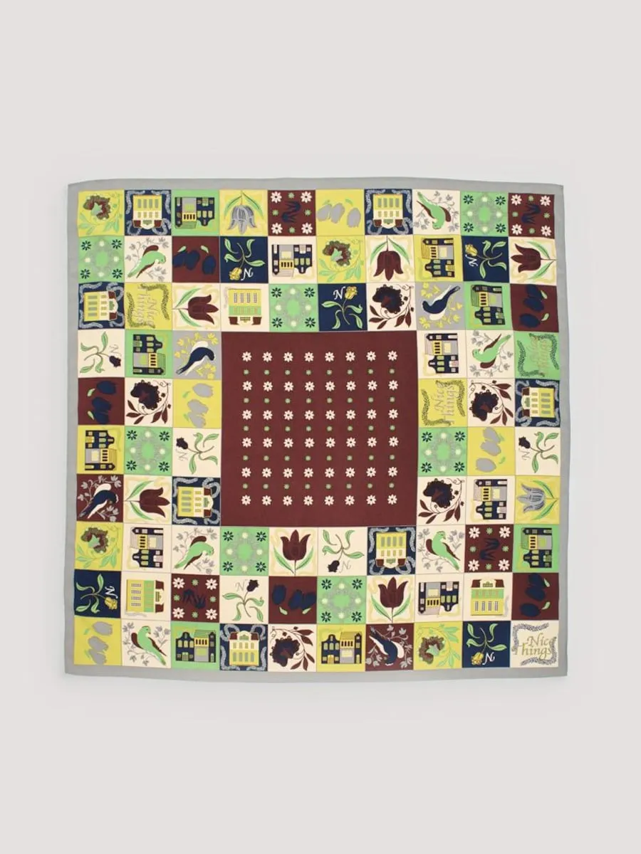 

Женский платок с цветочным узором Nice Things, коричневый