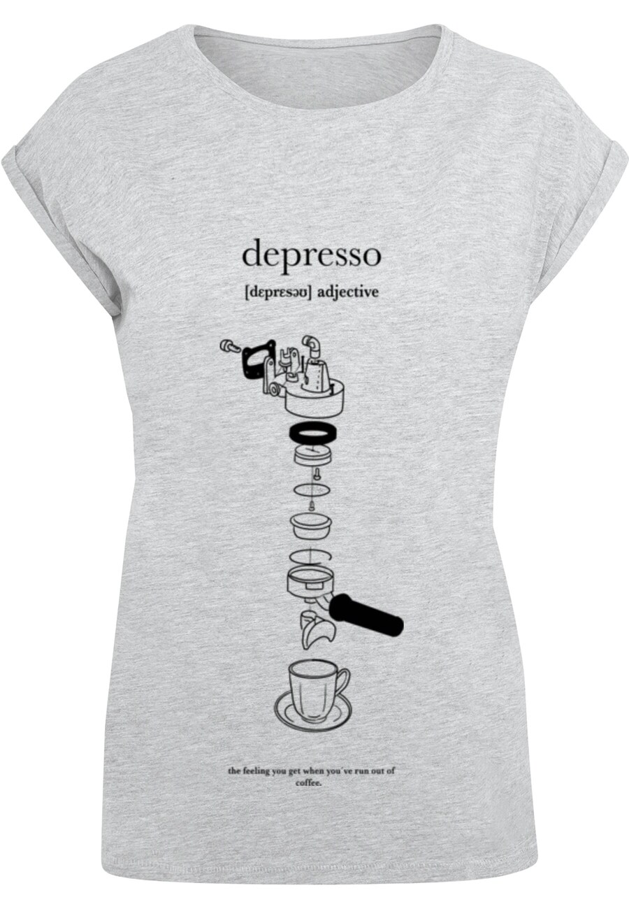 

Футболка Mister Tee Shirt Depresso, пятнистый серый