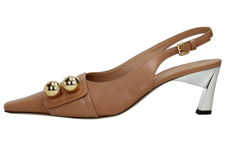 MARNI Туфли на высоком каблуке 6 см, женские, коричневые