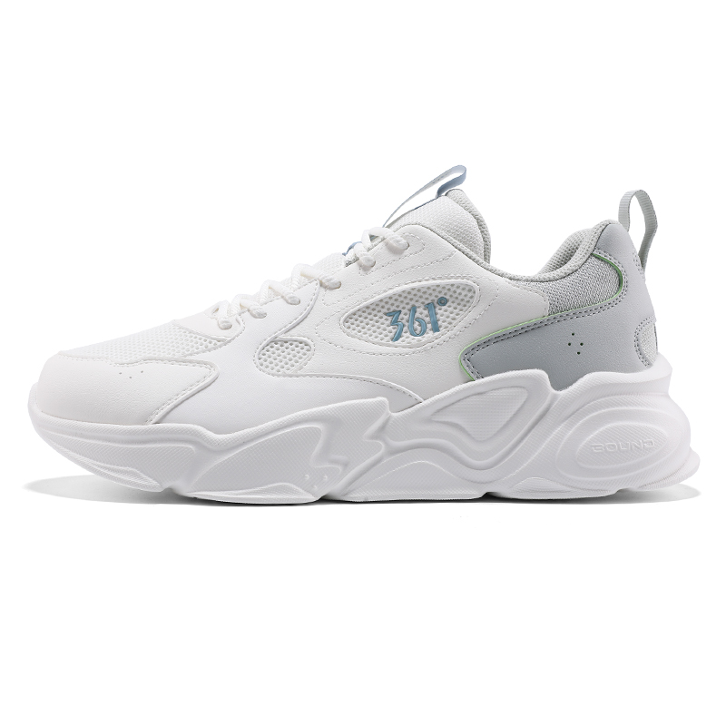 

361° Кроссовки Breathable Lightweight Cushioning Low Top Casual Shoes Men's White Gray Green