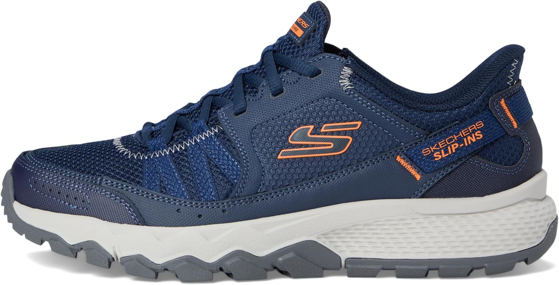 Кроссовки SKECHERS Dynamite AT Escapar Hands Free Slip-in, цвет Navy/Orange — фото 4