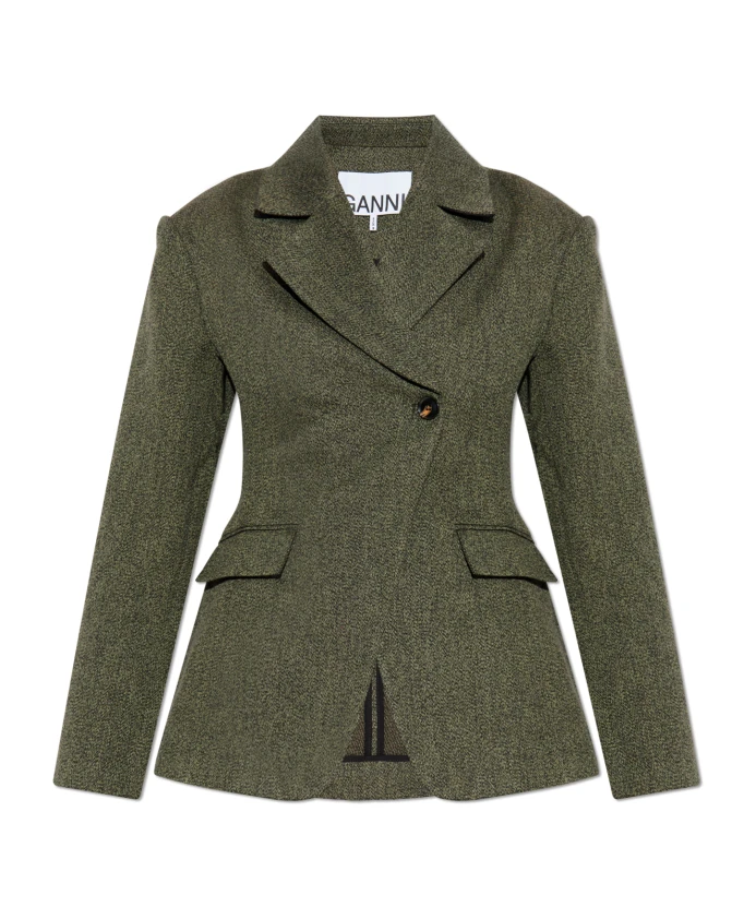 

Блейзер Мулин Ganni, зеленый