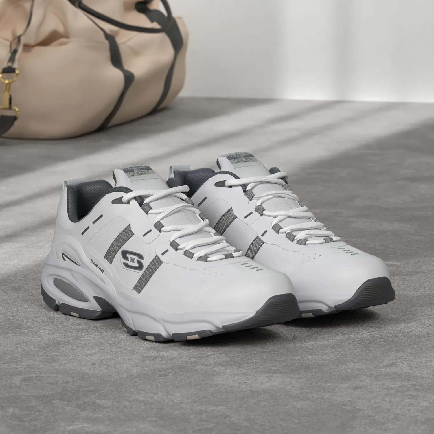 Мужские кроссовки Skechers 51242ewSneaker, White Navy — фото 2