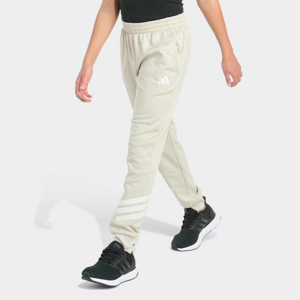 Спортивный костюм Adidas Elastic Waistband Gym + Poly 3-Stripe Jogger, цвет Alumina — фото 3