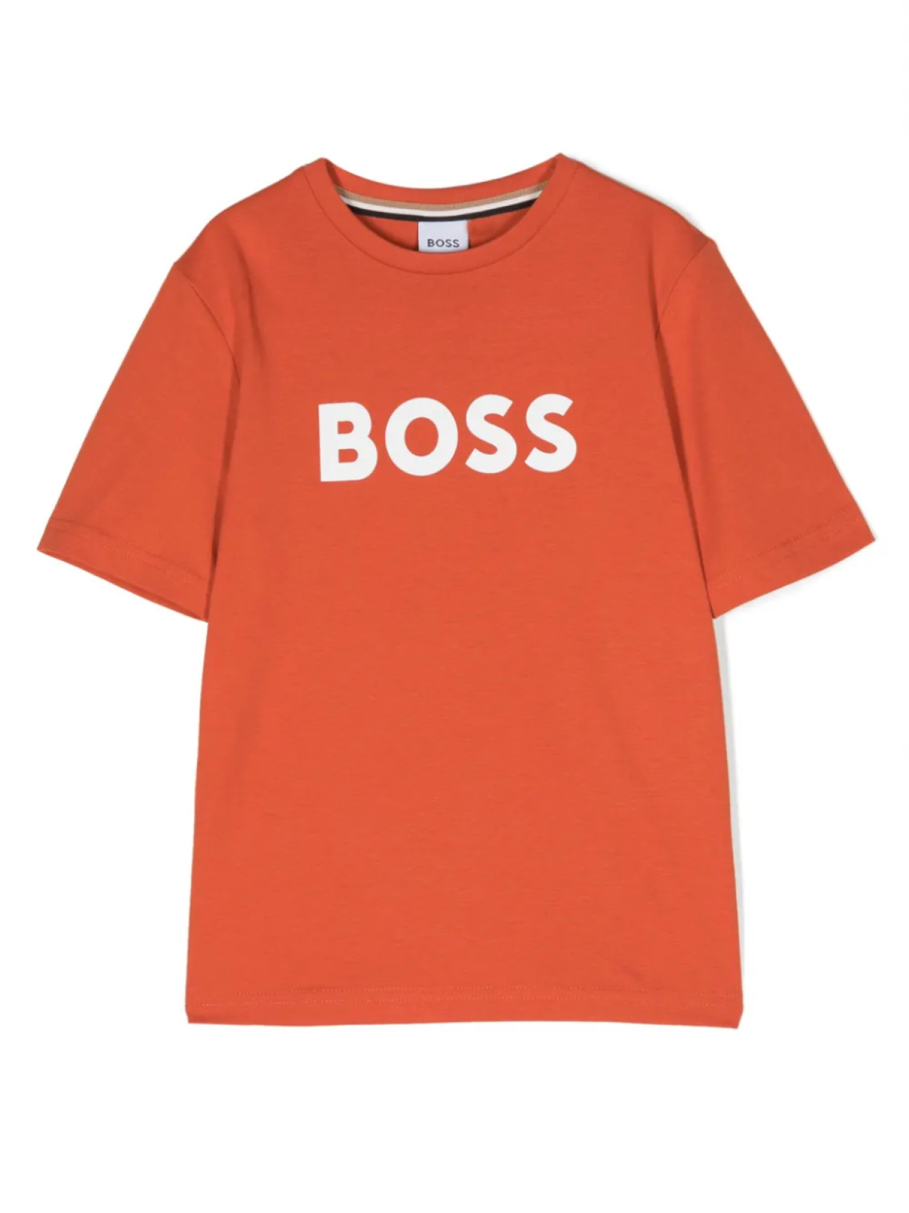 

BOSS Kidswear футболка с логотипом, оранжевый
