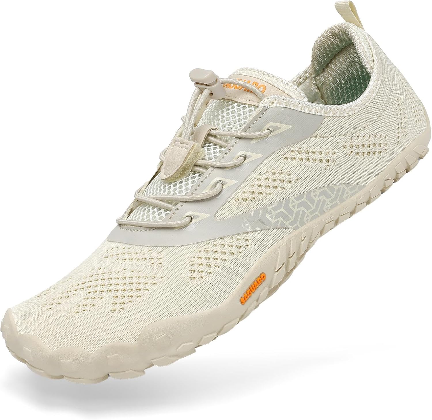 

SAGUARO Женские и мужские кроссовки для бега, минималистичные кроссовки для трейлраннинга, с широким носком и нулевым перепадом высоты подошвы, для кросс-тренинга на открытом воздухе, бежевый