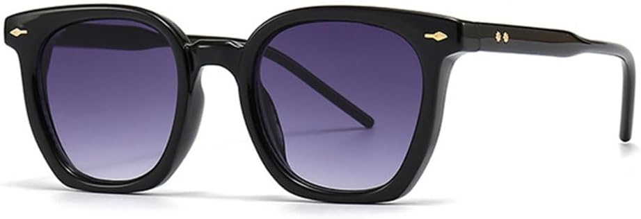 

Винтажные квадратные женские солнцезащитные очки в стиле панк с заклепками, защита от УФ-излучения UV400, модные градиентные очки для мужчин LJTJTAV, Black Gray Gradient