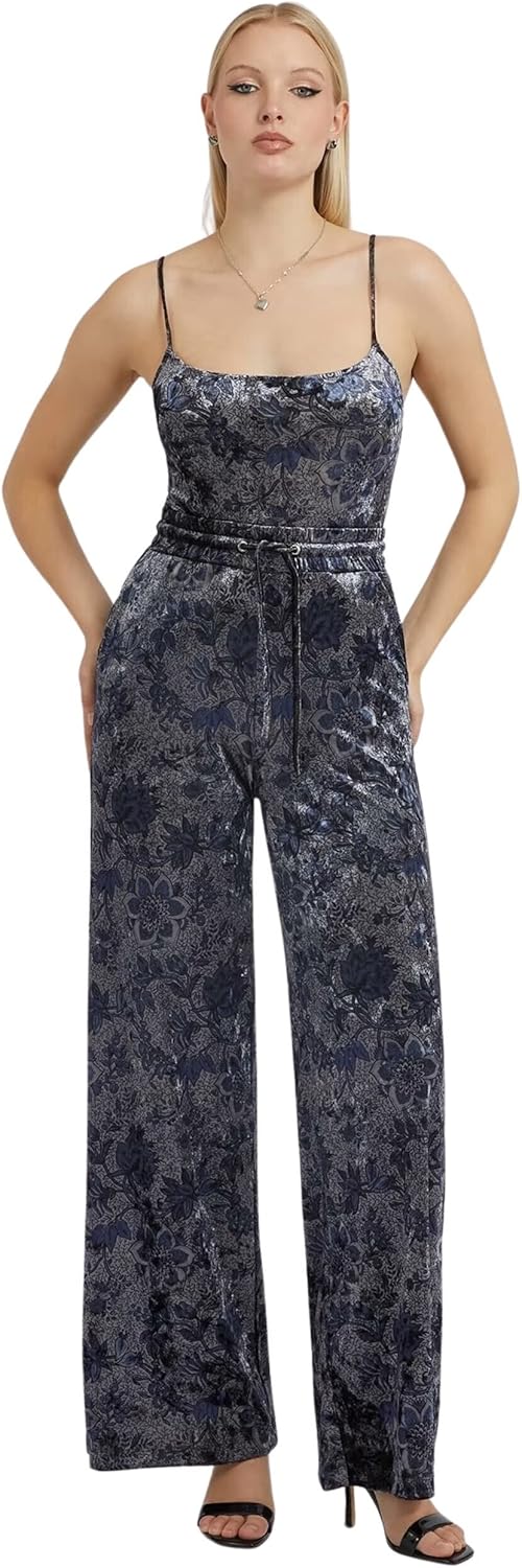 

GUESS женский безрукавный джемпер Jade Stretch Bodysuit, Spice Market Floral Print Navy