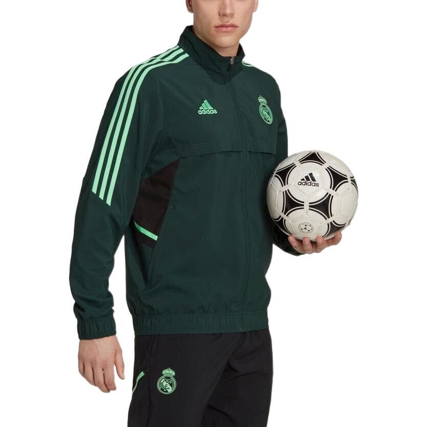 Куртка мужская зеленая Adidas, зеленый — фото 4