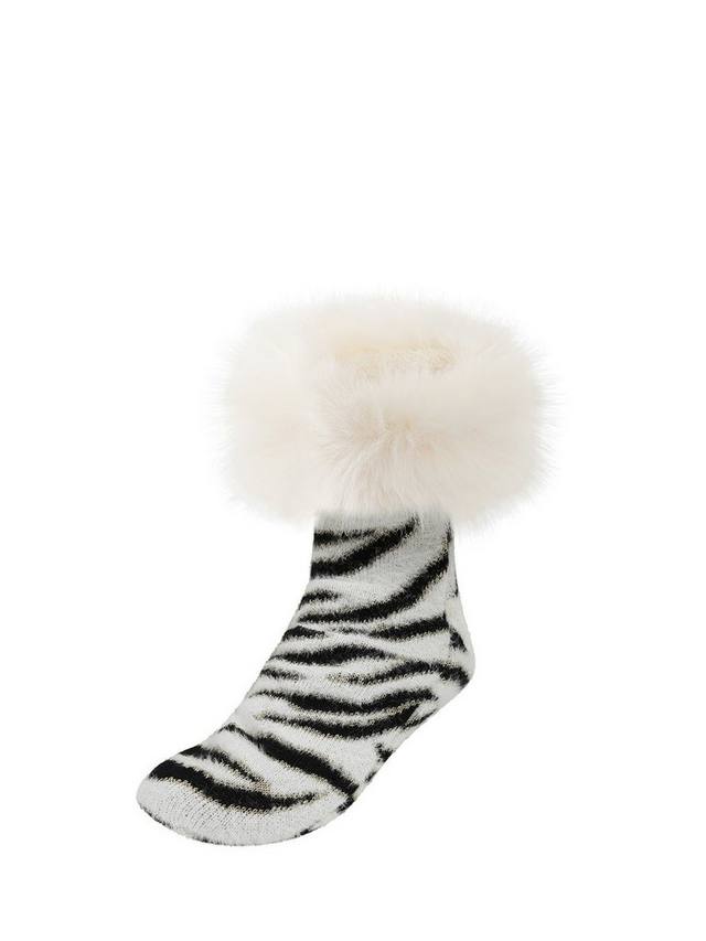 

Носки-тапочки zebra cosy HotSquash, черный/белый