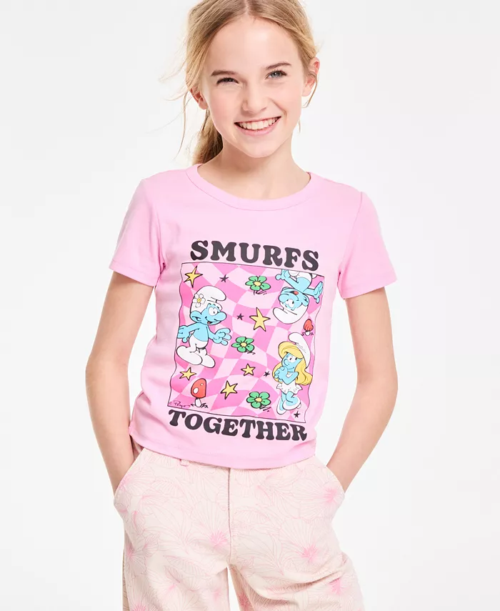 

Детская футболка Smurfs для девочек Epic Threads, розовый