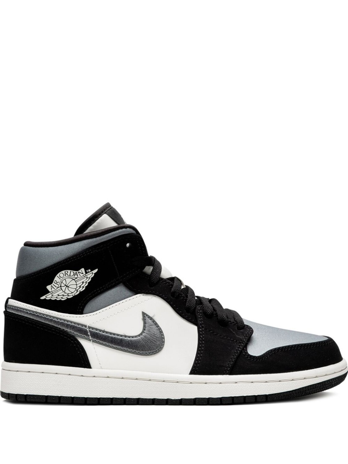

Кроссовки Jordan Air Jordan 1 Mid SE, черный/серый/белый