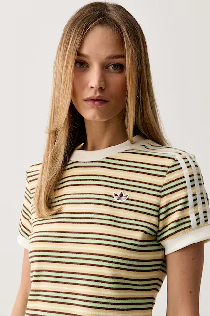 Футболка с коротким рукавом из вискозы Adidas Originals, желтый — фото 4