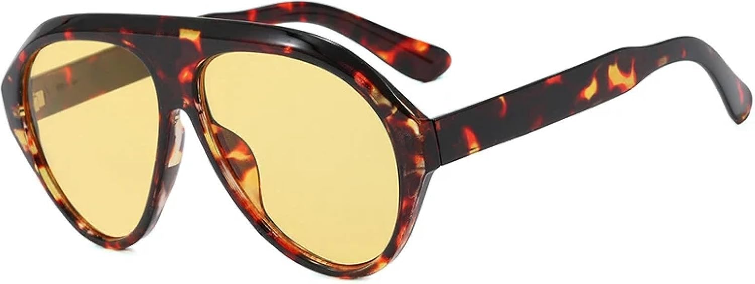 

Большие женские солнцезащитные очки конфетных оттенков с защитой от УФ-излучения UV400; мужские солнцезащитные очки для вождения на открытом воздухе DSVIGF, Amber Yellow