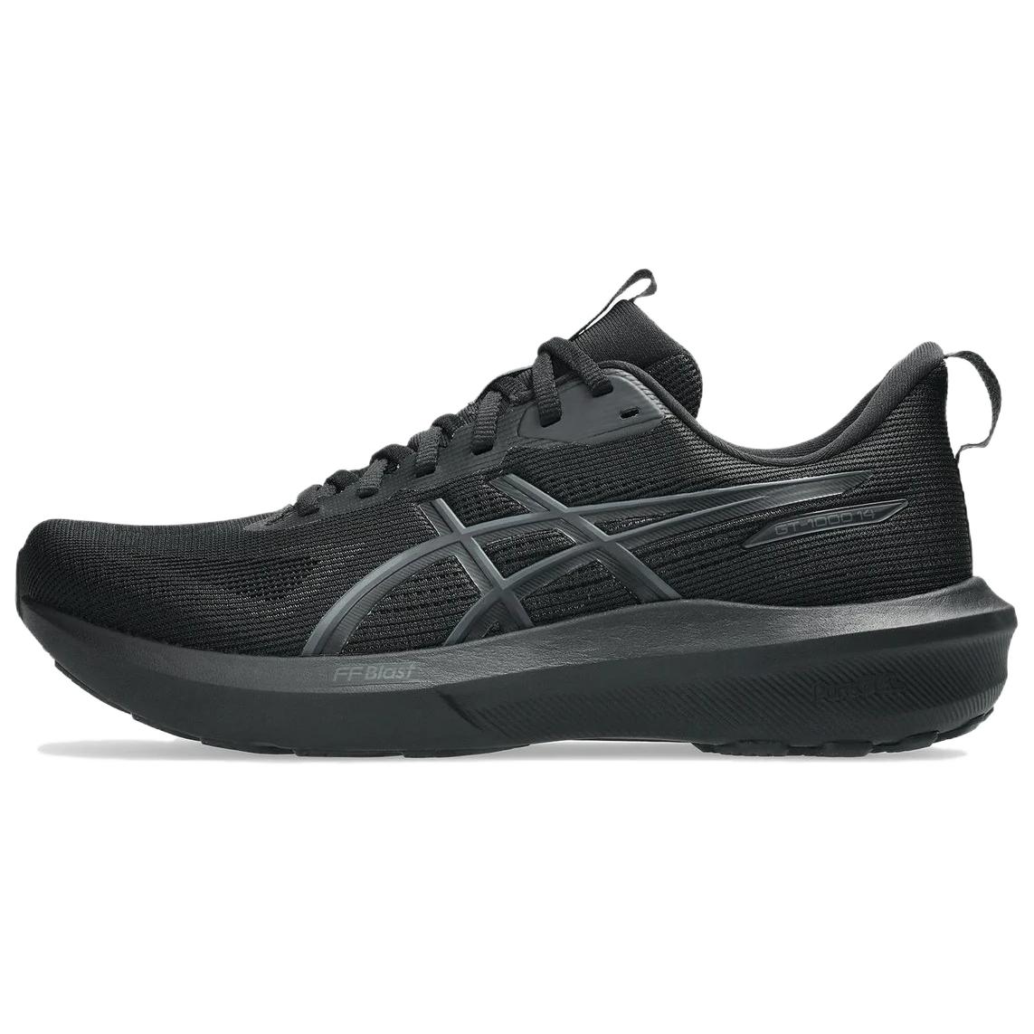 

ASICS Кроссовки для бега GT 1000 14, износостойкие, дышащие, низкие, повседневные, черные, мужские