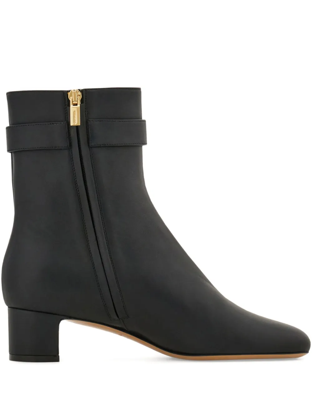 Ботильоны с пряжками Ferragamo, черный