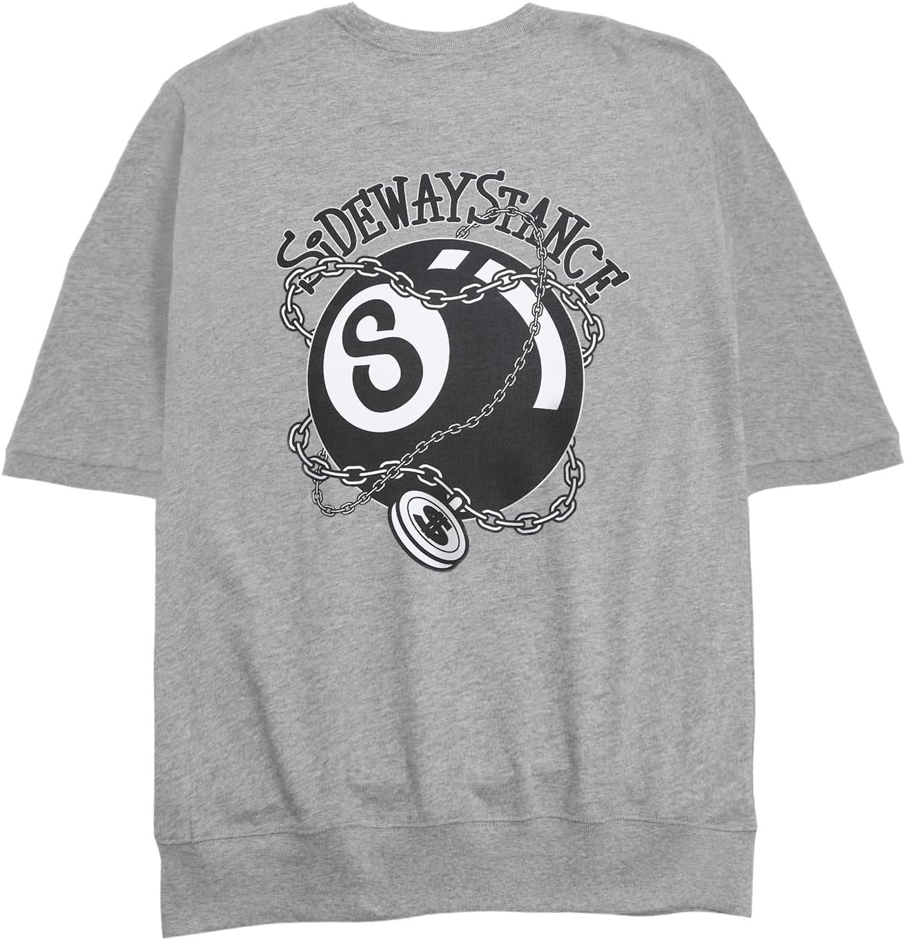 

Мужская повседневная толстовка Inprobes с коротким рукавом и принтом мяча S-Ball Improves, светло-серый