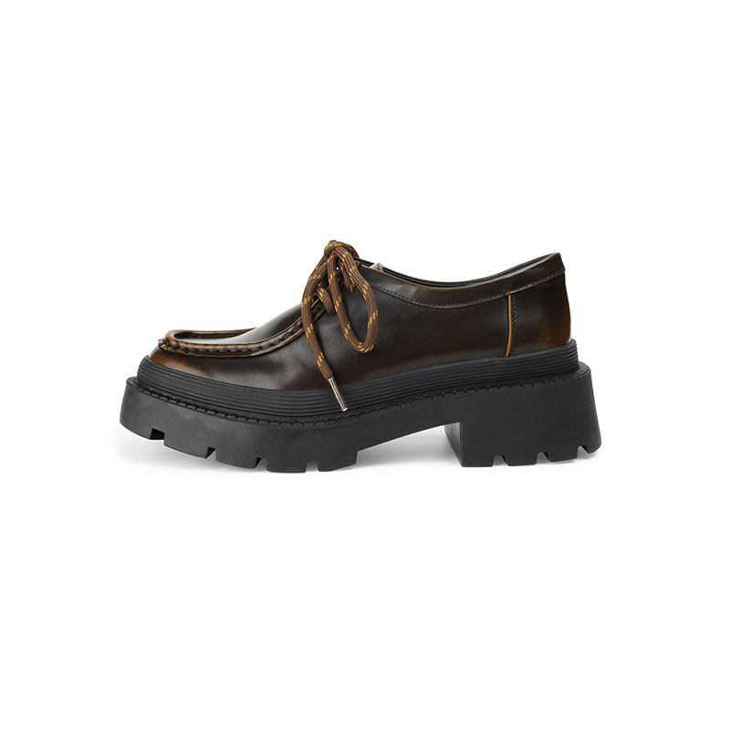 TOOMANYSHOES Сырые шоколадные багеты повседневные одиночные туфли женские коричневые, цвет Brown