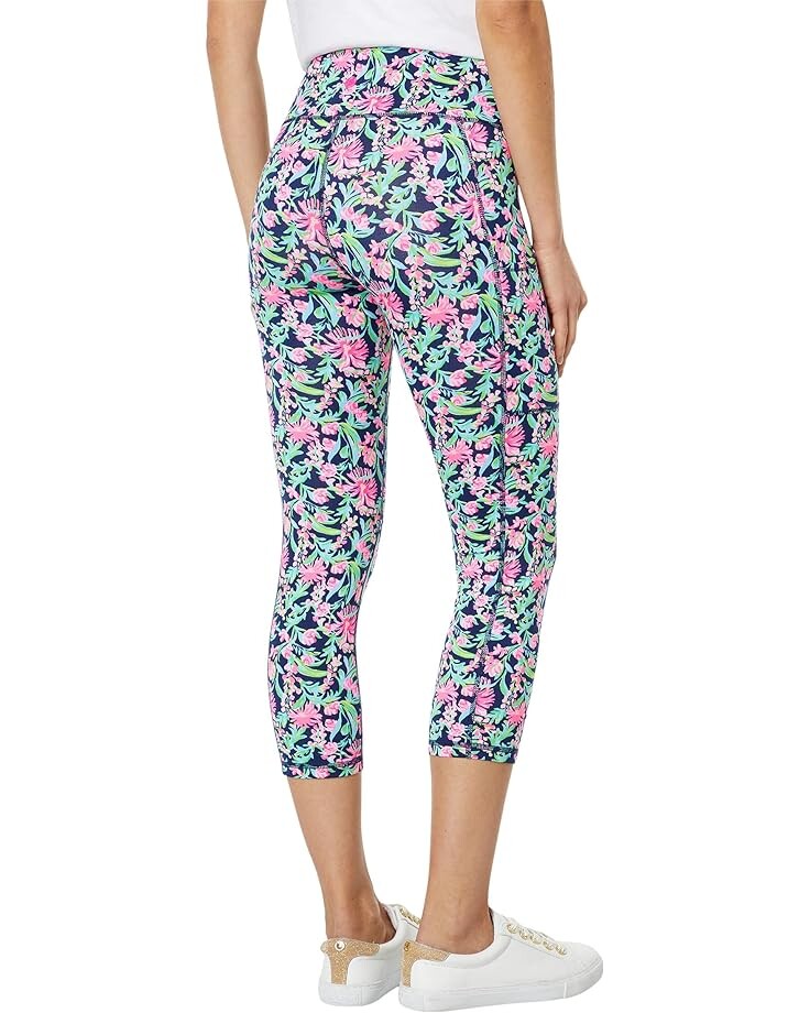 

Брюки Lilly Pulitzer High-Rise Crop, цвет Low Tide Navy Garden Variety