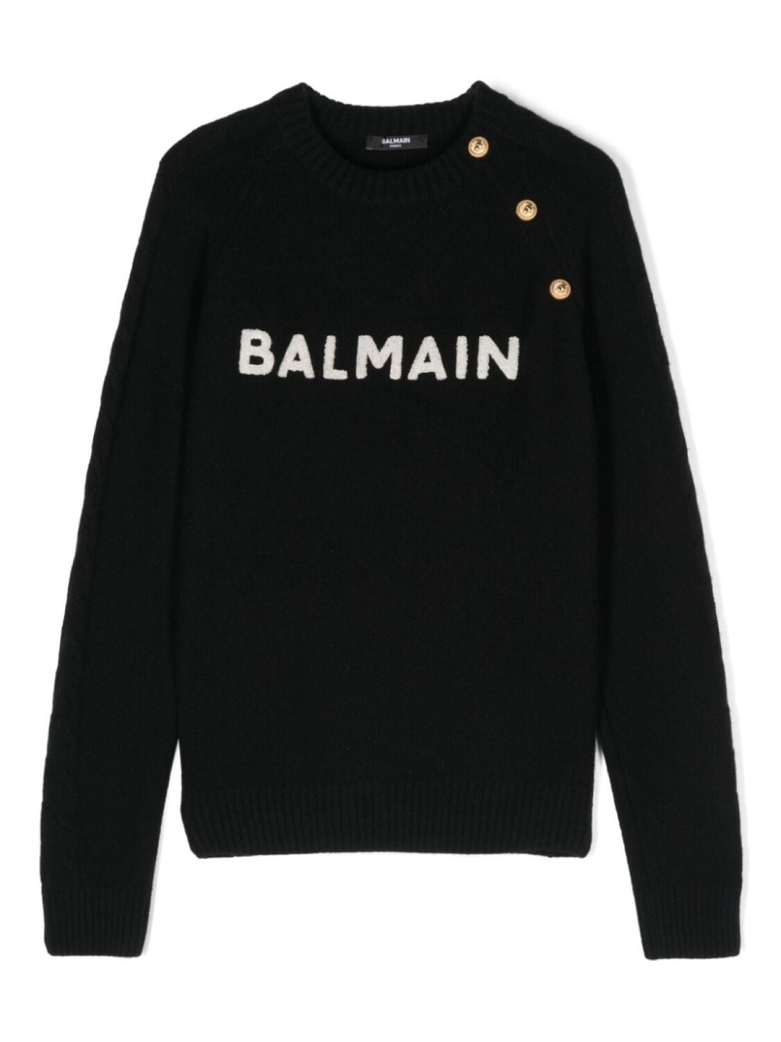 

Balmain Kids свитер с вышитым логотипом, черный