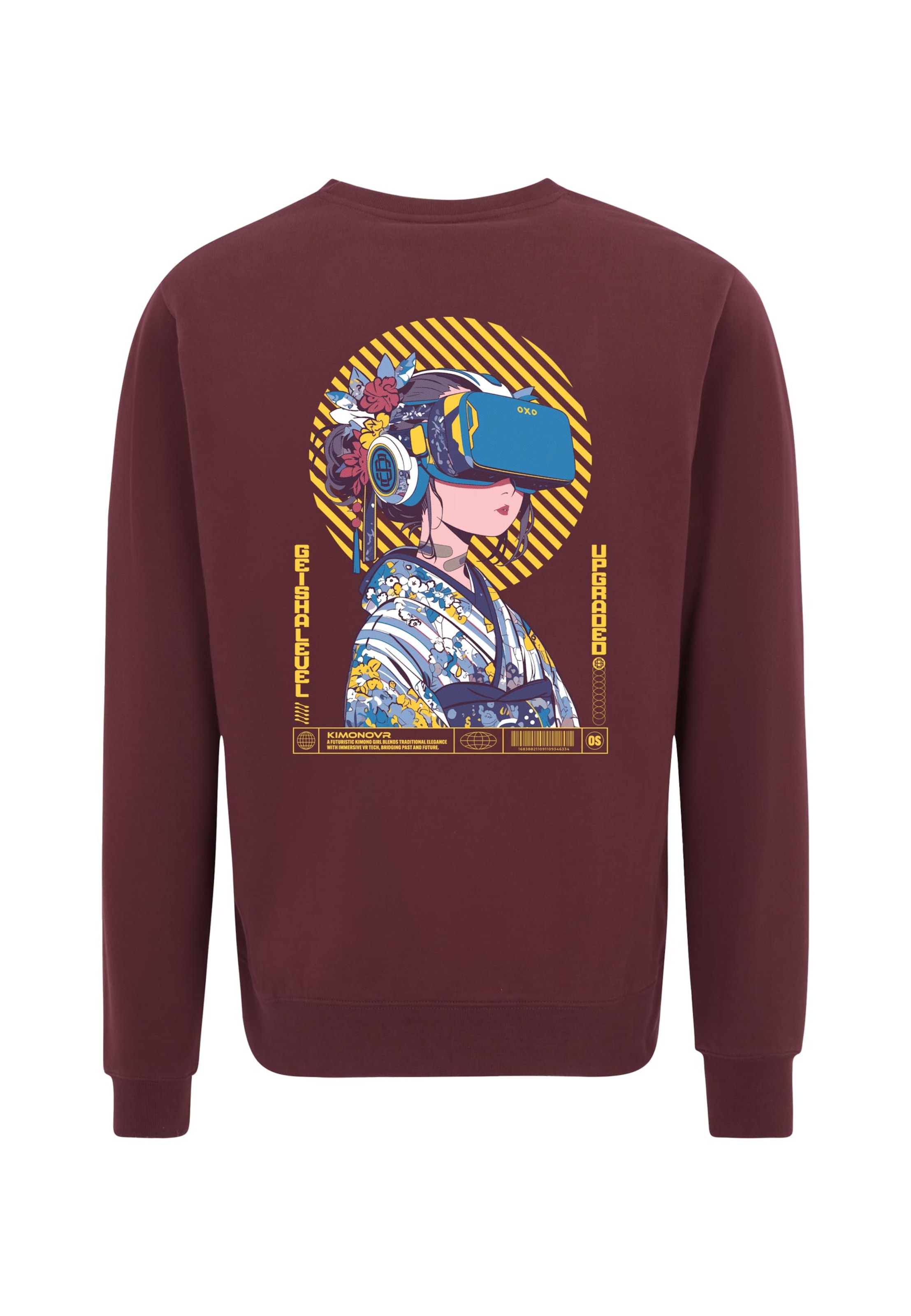 

Oldskull Свитшот 'Asian Virtual Logo Graphic' в цвете бордо