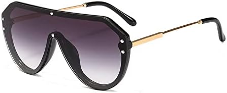 

Солнцезащитные очки в винтажном стиле с заклепками, модель 2027 года. Солнцезащитные очки для мужчин с зеркальным эффектом для вождения, увеличенного размера, цельные MTZJH, E