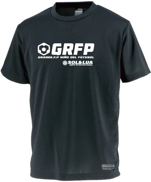 Детская футболка GRANDE FOOTBALL PRODUCTS из полиэстера чёрно-белая
