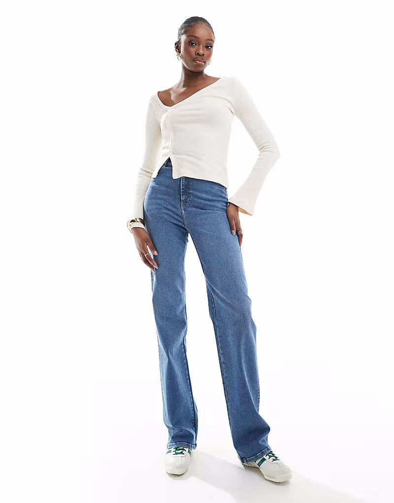 

Dr. Denim Tall - Moxy - джинсы прямого кроя цвета Cape Sky с потертостями по низу Dr Denim Tall
