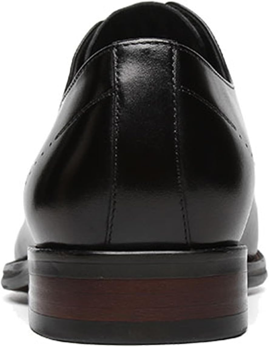 Мужские туфли Santimon Oxfords из натуральной кожи - Ручной работы дерби с закрытым носком для формальных мероприятий, смокинга, выпускного вечера, свадьбы и делового повседневного стиля, черный — фото 3