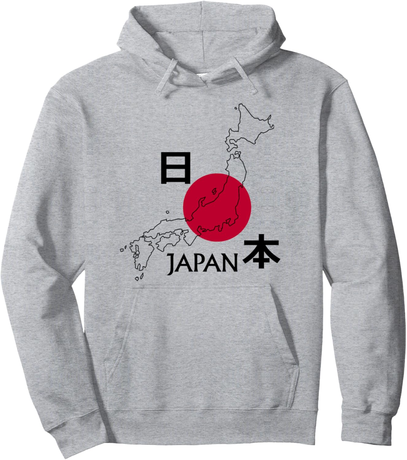 

Карта Японии, сувенир для туристов из Японии, толстовка с капюшоном Japanese Souvenirs And Cultural Gifts, серый