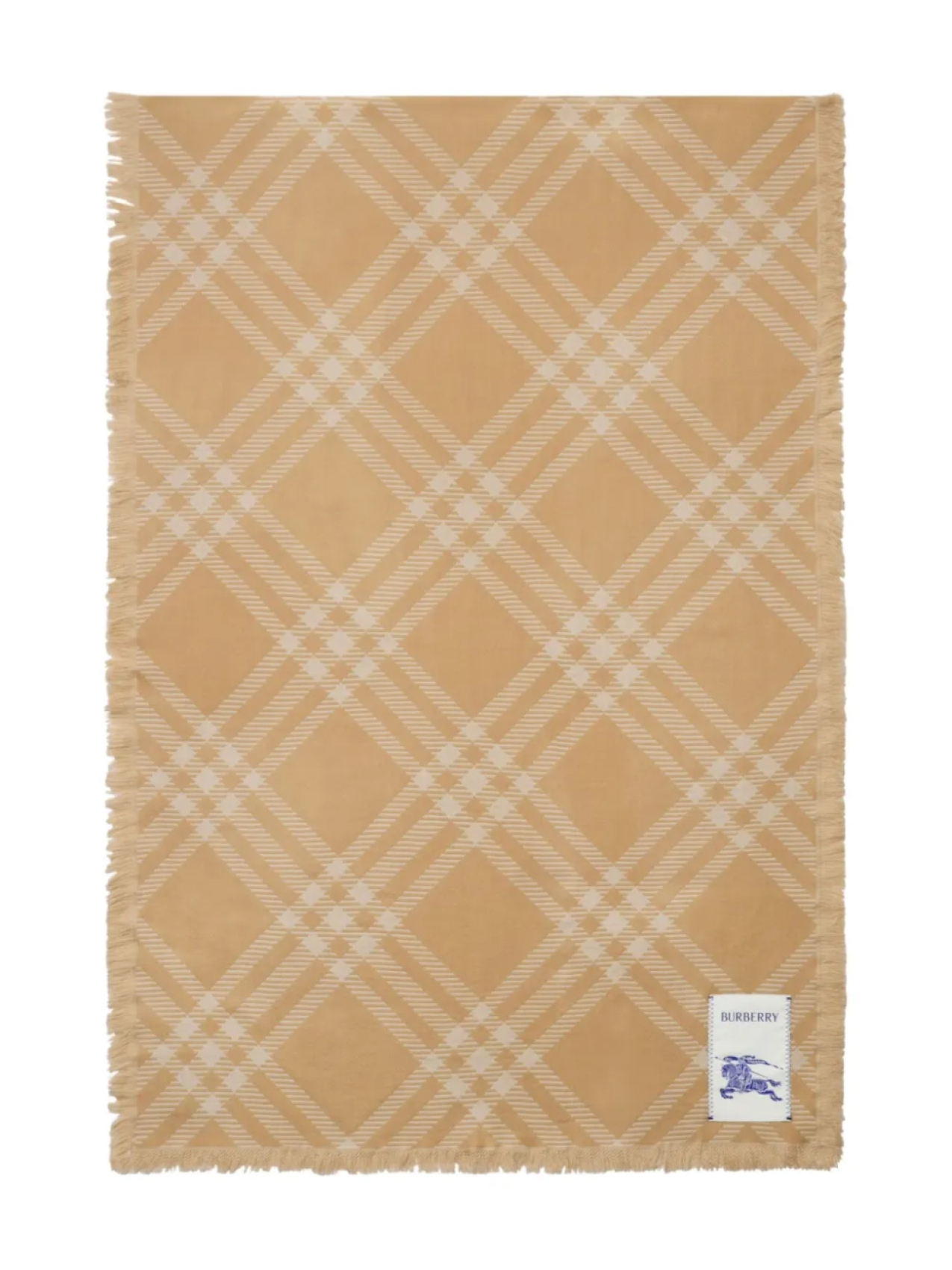 

Широкий шарф в клетку Burberry, нейтральный