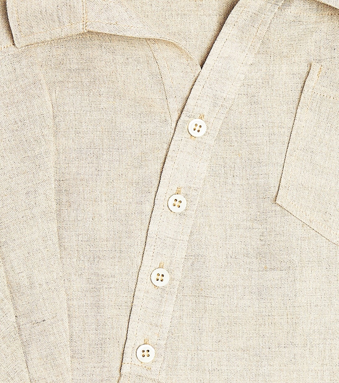 Топ la chemise mejean из льна и хлопка Jacquemus Enfant, белый — фото 2