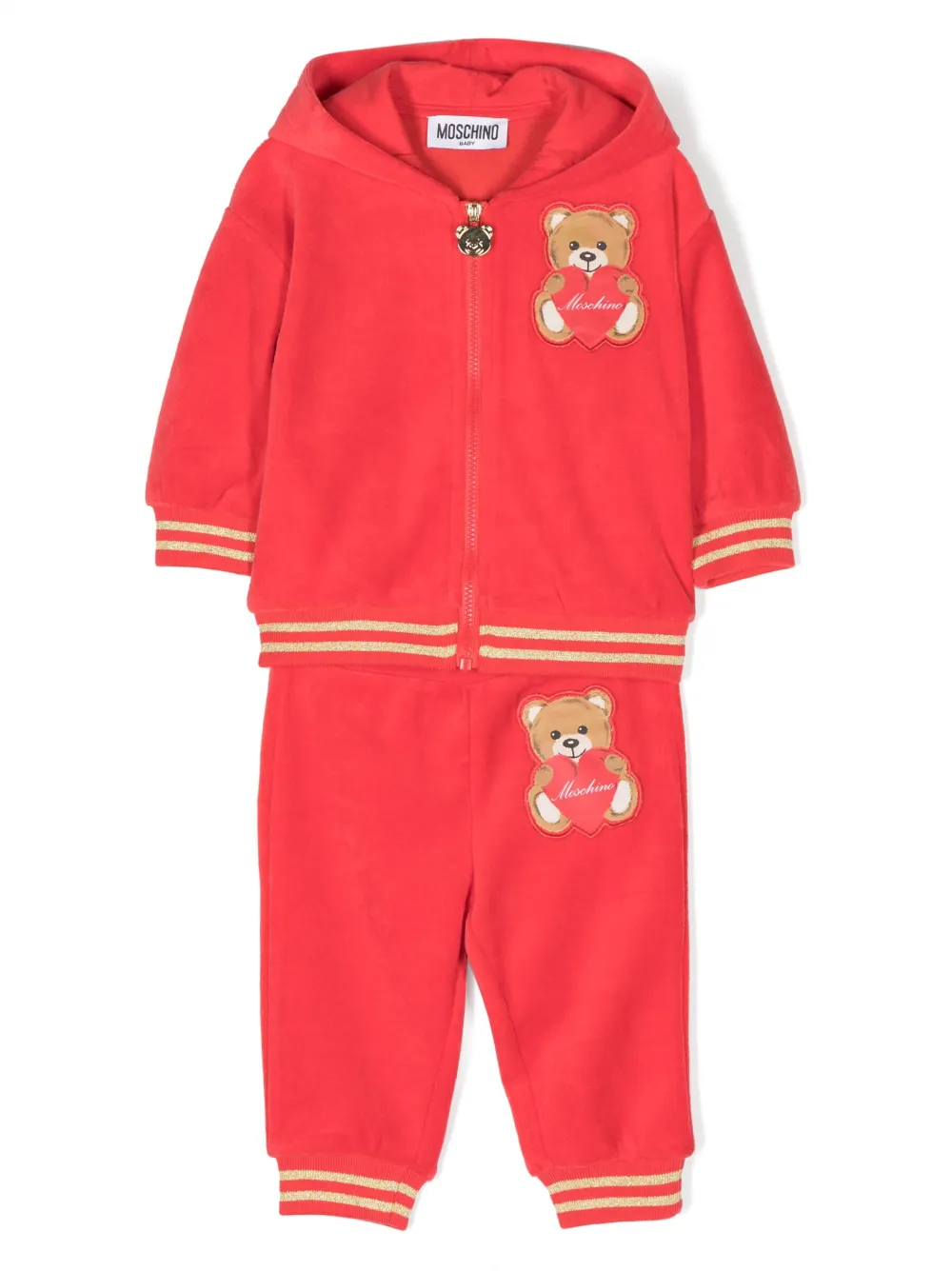 

Спортивный костюм с нашивками Moschino Kids, красный