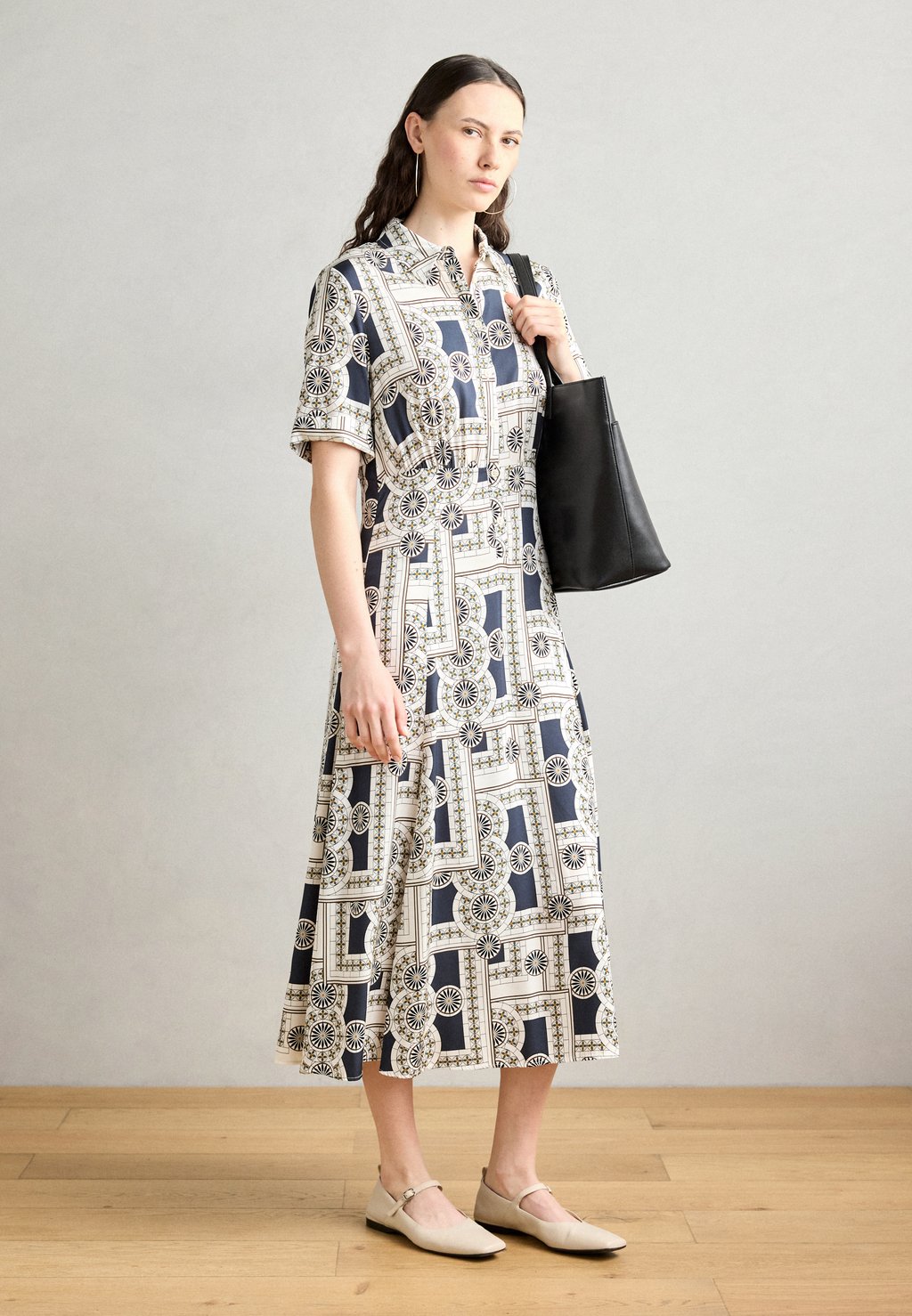

Платье-рубашка DRESS SHORT SLEEVES COLLAR BUTTONED PRINTED Marc O'Polo, синий