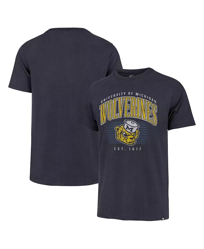 

Футболка мужская Navy Michigan Wolverines Double Header Franklin '47 Brand