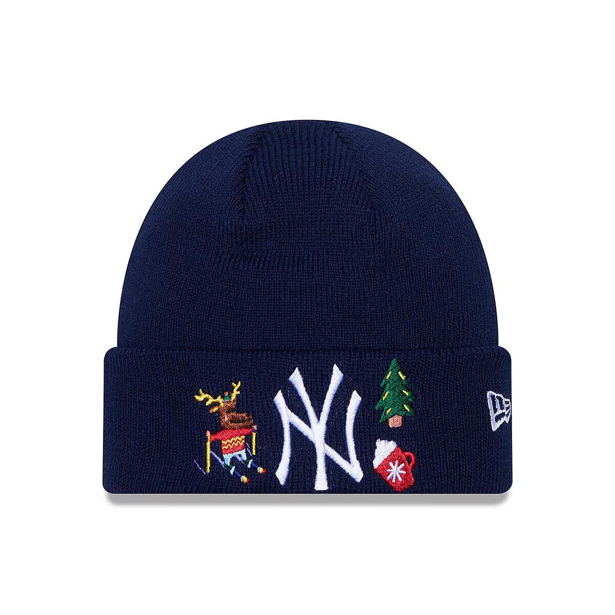 

Шапка MLB NEW YORK YANKEES WINTER KNIT BEANIE KIDS New Era, цвет Marine Blau