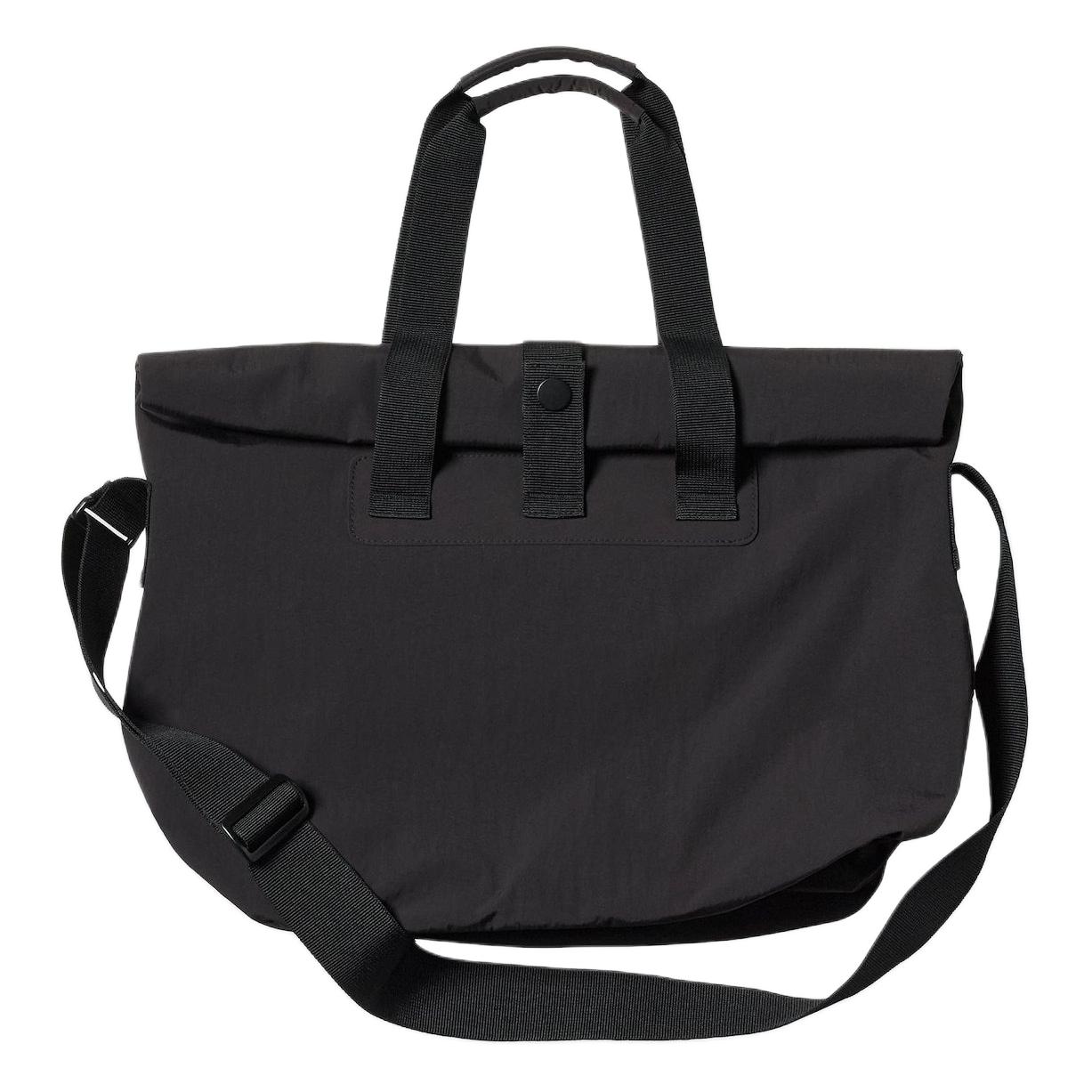 

Нейлоновая сумка через плечо на одно плечо унисекс черная UNIQLO