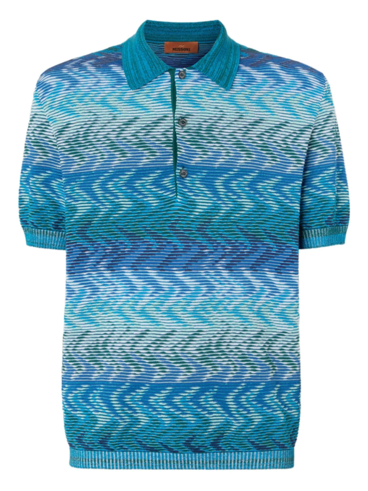 

Рубашка-поло с зигзагообразным узором Missoni, синий